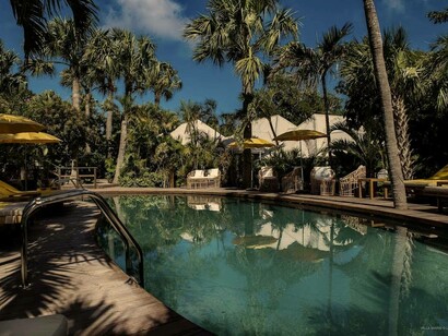 Poolside at Villa Marie St Barts