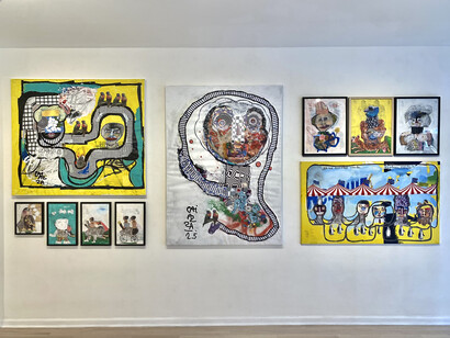 Alejandro Caiazza and Doug Groupp, Fun house, exhibition view. Courtesy of Van Der Plas Gallery