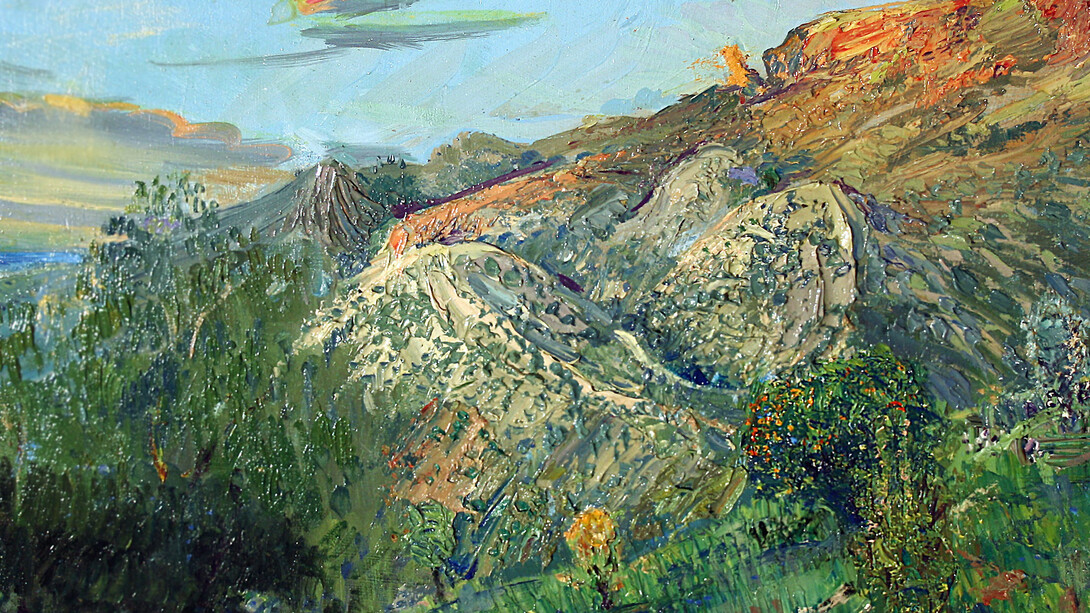 Piers Browne, Last sun on the Kyrenian Hills, Cyprus