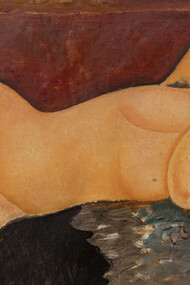Amedeo Modigliani; Desnudo acostado, 1917 (detalle)