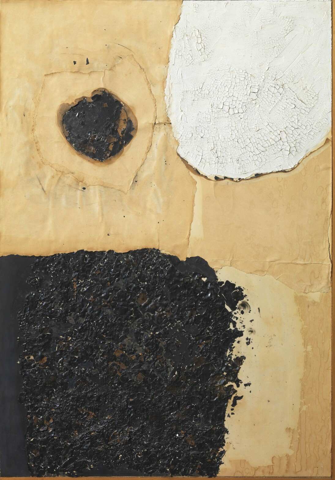 Alberto Burri, Combustione, 1960, mixed media and combustion on canvas, 100 x 70 cm / 39.37 x 27.55 in, Courtesy Tornabuoni Art.