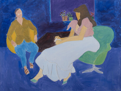 Sally Michel Avery, Tête-à-tête (detail), 1989. Courtesy of Vose Galleries