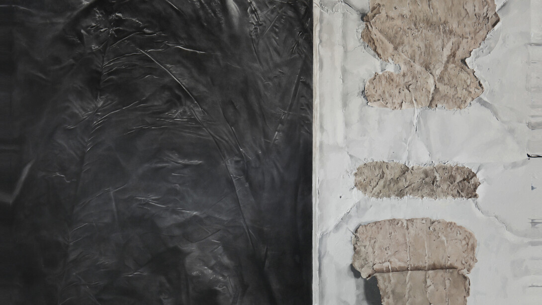 José Santos III (b.1970), Surface Tension, 2014, Mixed media on canvas, 152.4 x 182.88 cm; 60 x 72 inches