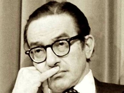 Alan Greenspan, todopoderoso presidente de la Reserva federal entre 1987 y 2006: a pesar de su origen, curiosamente, por lo que atañe al plano de expresión, siempre estuvo más cerca de Hegel que de Carnap