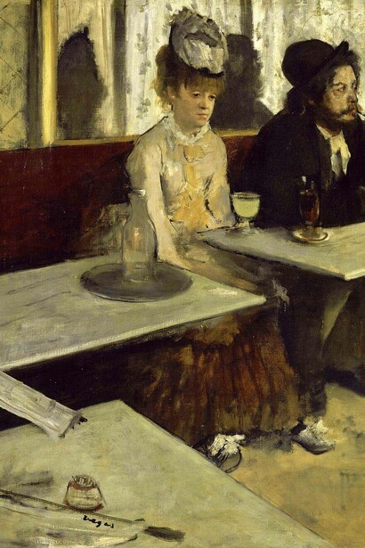 Edgar Degas (1834–1917), L'Assenzio, olio su tela, tra 1875 e 1876, Musée d'Orsay, Parigi, Francia 