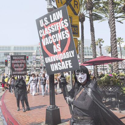 Protestas de grupos antivacunas en los Estados Unidos