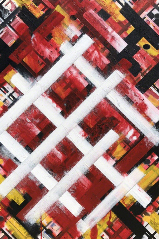 Ed Moses, Empty Womb, 2017, acrylic on canvas, 60 x 48 inches © Estate of Ed Moses, Courtesy of Brian Gross Fine Art   

