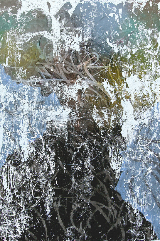 “White Plains to DeKalb” 72” by 48” (183 cm by 122 cm), acrylic, ink, enamel/canvas
2015 copyright: JOSÉ PARLÁ; Artists rights society, courtesy :  Bryce Wolkowitz gallery and Mary Boone Gallery, New York
