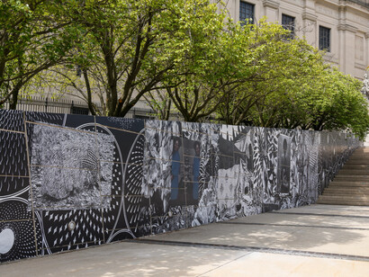 Keisha Scarville, Where salt meets black water, exhibition view. Courtesy of Brooklyn Museum