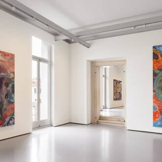 Michael Armitage, The promise of change, exhibition view. Courtesy of Punta della Dogana