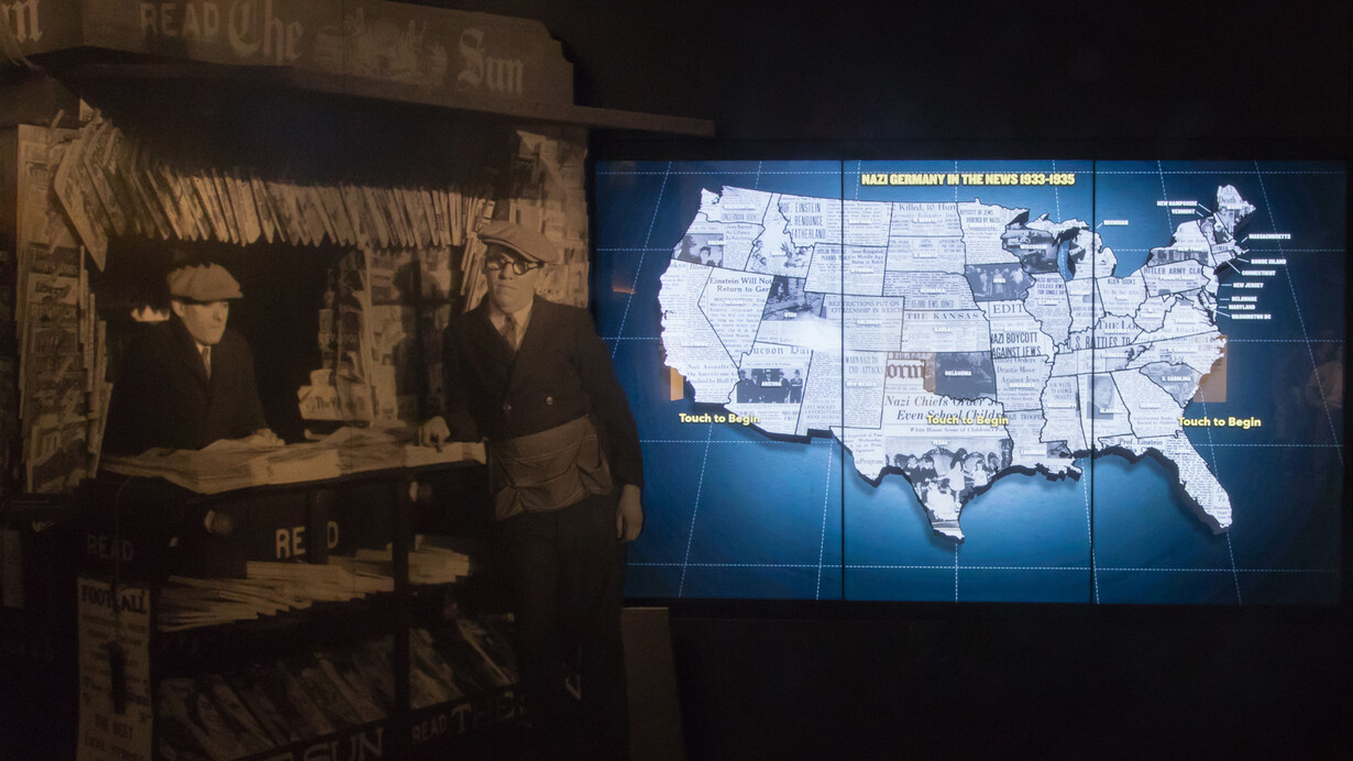 "Americans and the Holocaust" special exhibition (2018-2021), U.S. Holocaust Memorial Museum. 
