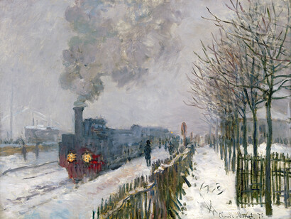 Claude Monet (1840-1926)
Il treno nella neve. La locomotiva, 1875
Olio su tela, 59x78 cm
Parigi, Musée Marmottan Monet, dono
Eugène e Victorine Donop de Monchy,
1940
© Musée Marmottan Monet, Paris /
Bridgeman Images 