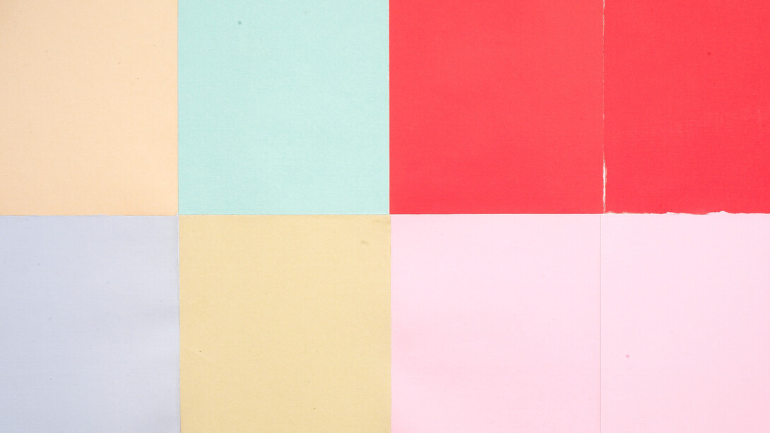Giuseppe Chiari, Collage 8 carte, 1981. Collage sur toile, cm 70 x 100 / in 27.6 x 39.4. Courtesy Tornabuoni Art