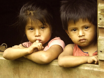 Niños indígenas en Costa Rica
