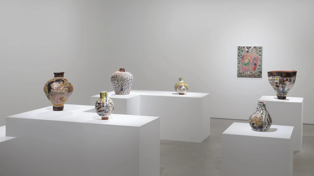 Jennifer Rochlin, Suns and lovers, exhibition view. Courtesy of Mariane Ibrahim Gallery