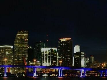 Miami’s skyline at night reflects the city’s transformation from a remote frontier to a dazzling ‘Magic City’ fueled by early 20th-century real estate booms and luxury tourism