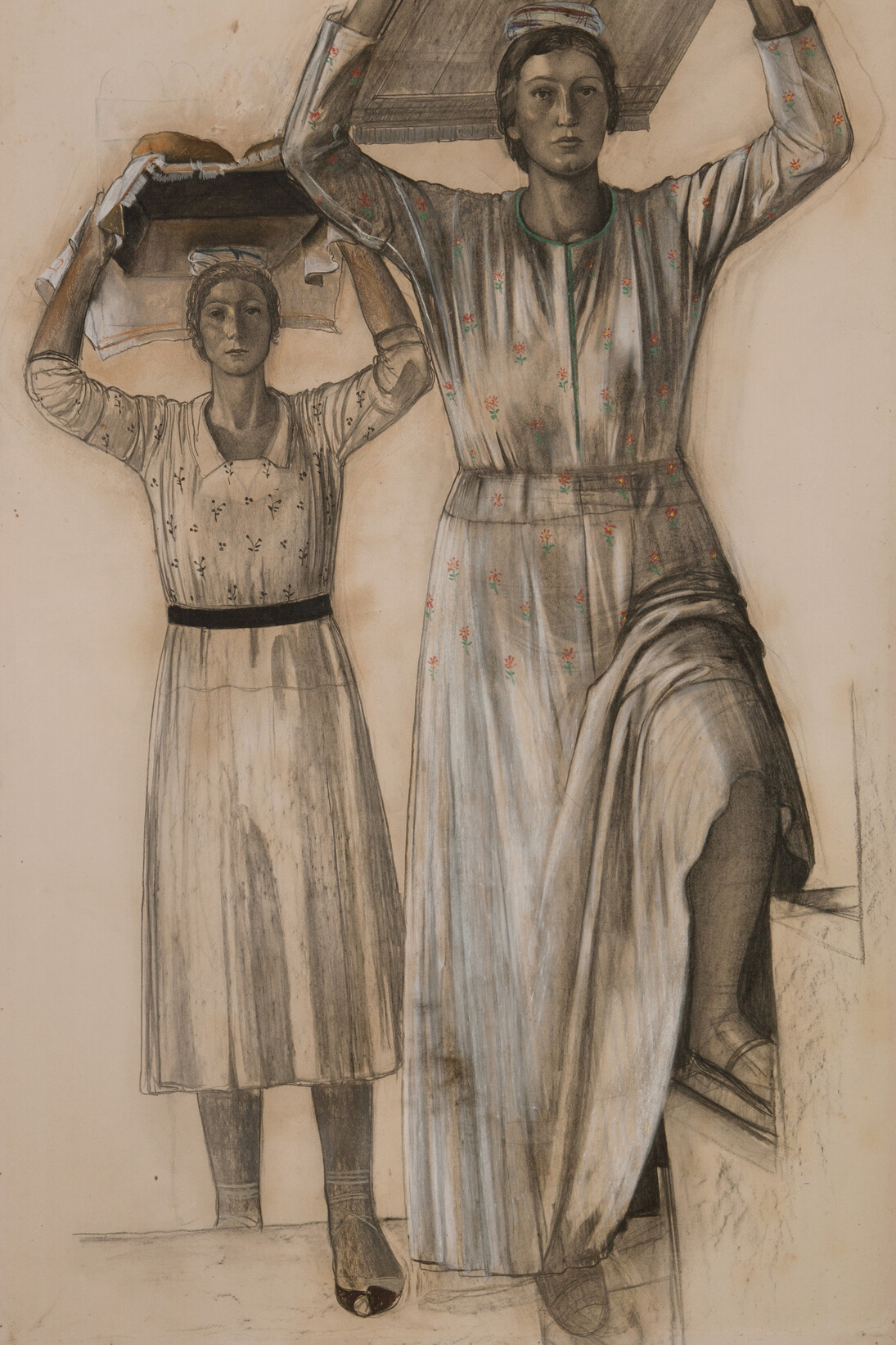 Pietro Gaudenzi, Due donne con vassoi sul capo