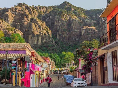 Calle en Tepoztlán, Morelos, México