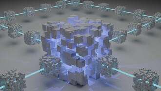 A 3D representation of a blockchain. NFTs are unique digital tokens that use blockchain technology to authenticate ownership and provenance of digital assets