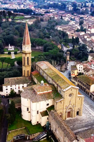 Il Duomo di Arezzo in visto dall'alto, Arezzo, Italia