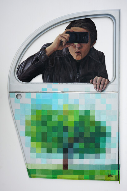 Levalet, Metaverse, mixed media, 104x78, 2022