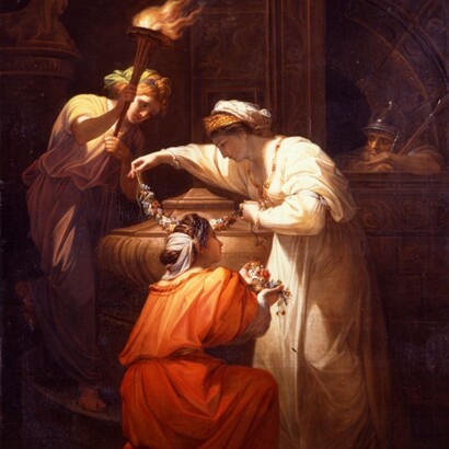 Angelica Kauffmann, Cleopatra sulla tomba di Marco Antonio, 1769-70