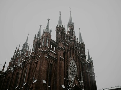 The Cathedral of the Immaculate Conception of the Holy Virgin Mary is a stunning neo-Gothic Catholic church situated in central Moscow, Russia