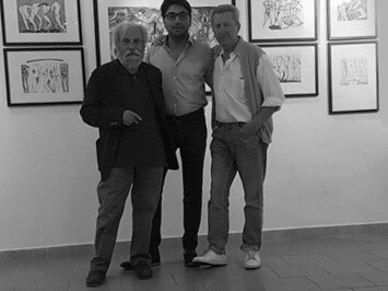 Vittorio Avella, Raffaele Avella e Tonino Sgambati, alla mostra Nessun Dorma di Pietro Lista, 2018, Spazio Amira, Nola
