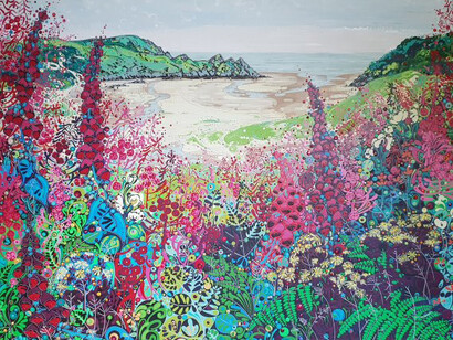 Katie Allen - Three Cliffs Bay - Summer 150x120