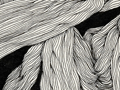 Ana Hatherly (1929-2015) Sem título, 1972. Tinta da China sobre papel, 14,9 x 10,5 cm. Museu Calouste Gulbenkian – Coleção Moderna.
