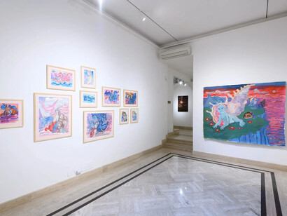 Artisti vari, Embryonic journey, vista della mostra. Per gentile concessione della Richard Saltoun Gallery