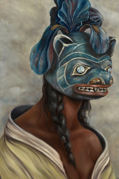 DCG London, Pale Moonlight Muse I, 2020, Oil on canvas, framed, 73 x 60cm. Courtesy of Dorothy Circus Gallery and the artist 