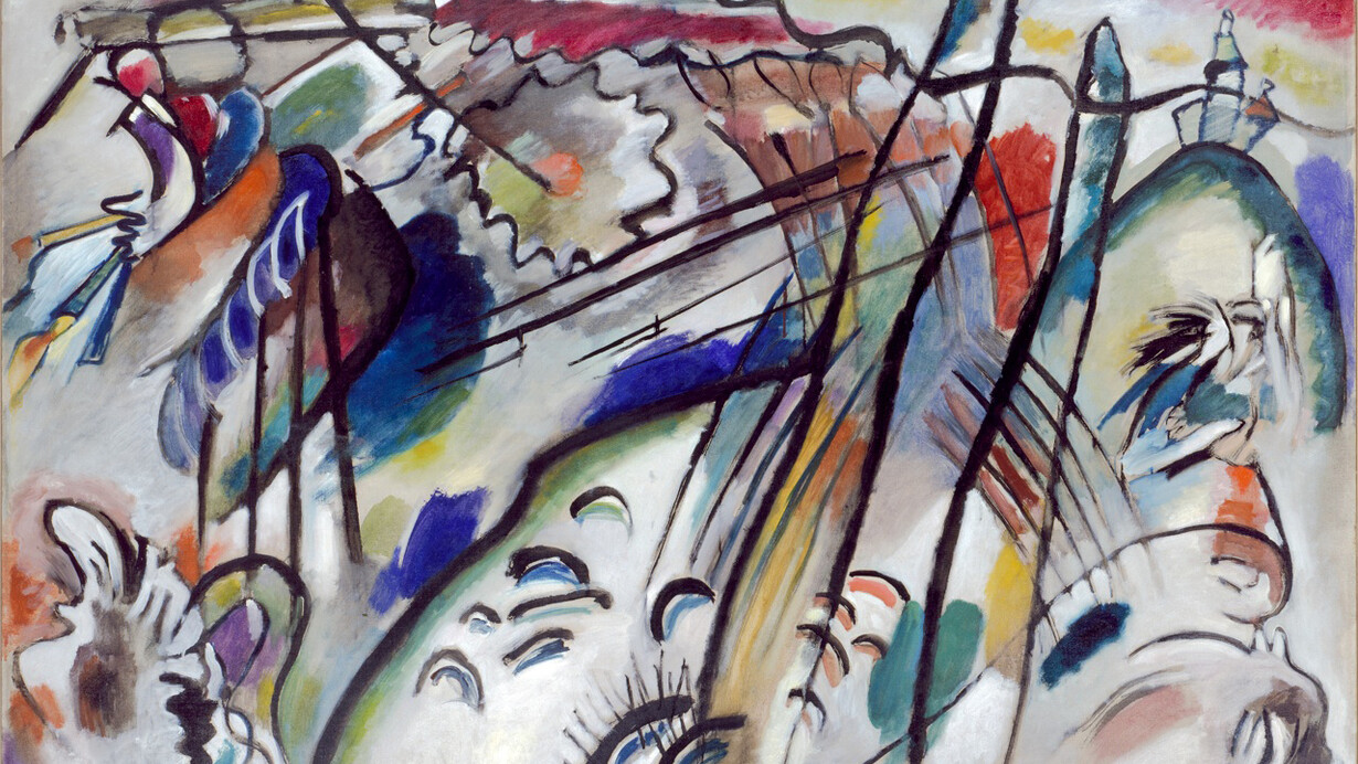 Improvisation 28 (second version) (Improvisation 28 [zweite Fassung]), 1912, oil on canvas, 111.4 x 162.1 cm