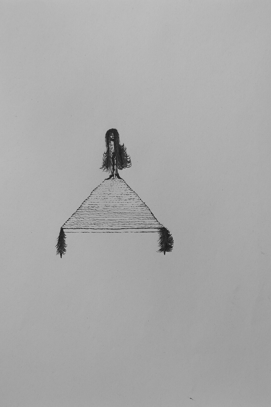 Emanuele Becheri, Va, pensiero..., 2013, penna a inchiostro liquido su carta, 29 x 21 cm. foto: Riccardo Pasciucco