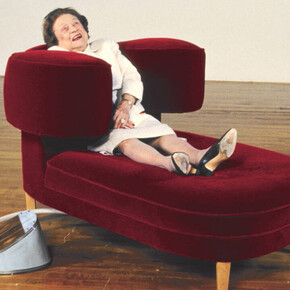 Wendy Jacob, inspired by Temple Grandin, Squeeze chair (chaise longue), 1998. Courtesy of V&A Museum of Childhood
