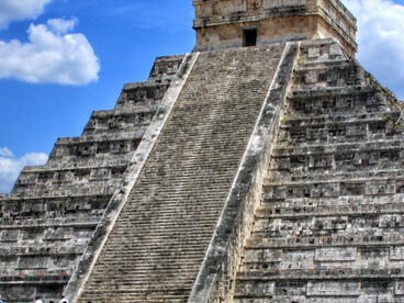 The archaeological site of Chichén Itzá, built by the Maya during the Terminal Classic era, lies in Yucatán’s Tinúm Municipality, Mexico