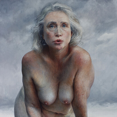 Aleah Chapin, Zephyr, 2014, Oil on linen, 101.6 x 101.6 cm, 40 x 40 in, courtesy of the artist, Flowers Gallery and the New York Academy of Art
