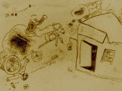 Ilustración de Chagall para «Almas muertas»