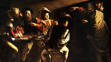 «La vocación de San Mateo» (1599), Caravaggio