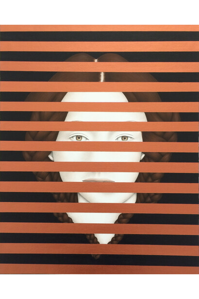 Aya Uekawa, Egoist Julia (Augustus Daughter), 2015, Acrylic on paper on mounted wood panel, 14 x 11"