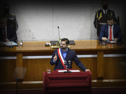 Boric anuncia en el Congreso chileno, la reforma previsional y tributaria, y la reducción de la jornada laboral el pasado 2 de julio de 2022