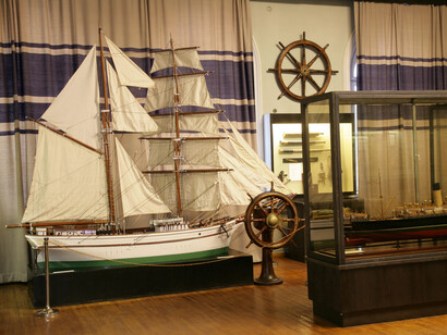 History of Latvian navigation, exhibition view. Courtesy of Museum of the History of Riga and Navigation