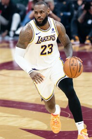 Lebron James during a Cleveland Cavaliers vs Los Angeles Lakers game on 25 November 2023