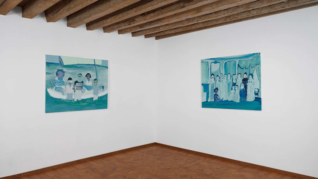 Genieve Figgis, Unearthly pursuits, vista della mostra. Per gentile concessione di Almine Rech