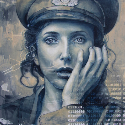 Kathrin Longhurst,
Deep Water 2020,
oil on linen,
90cm x 9cm.