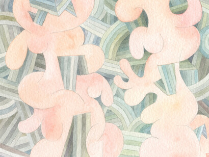 Bourganville, watercolour, 16 × 12 cm, Mark Weighton, 2025