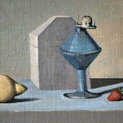 Conrad Frankel, Roman lamp with butterchurch and fruit (detail). Courtesy of Olivier Cornet Gallery