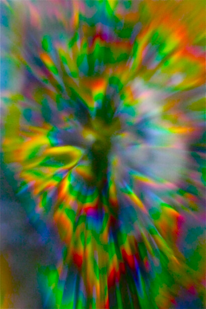 Helen MacMahon, Metamorphose I, photograph of an object that has been taken through a fresnel lens, 12 x 10 in