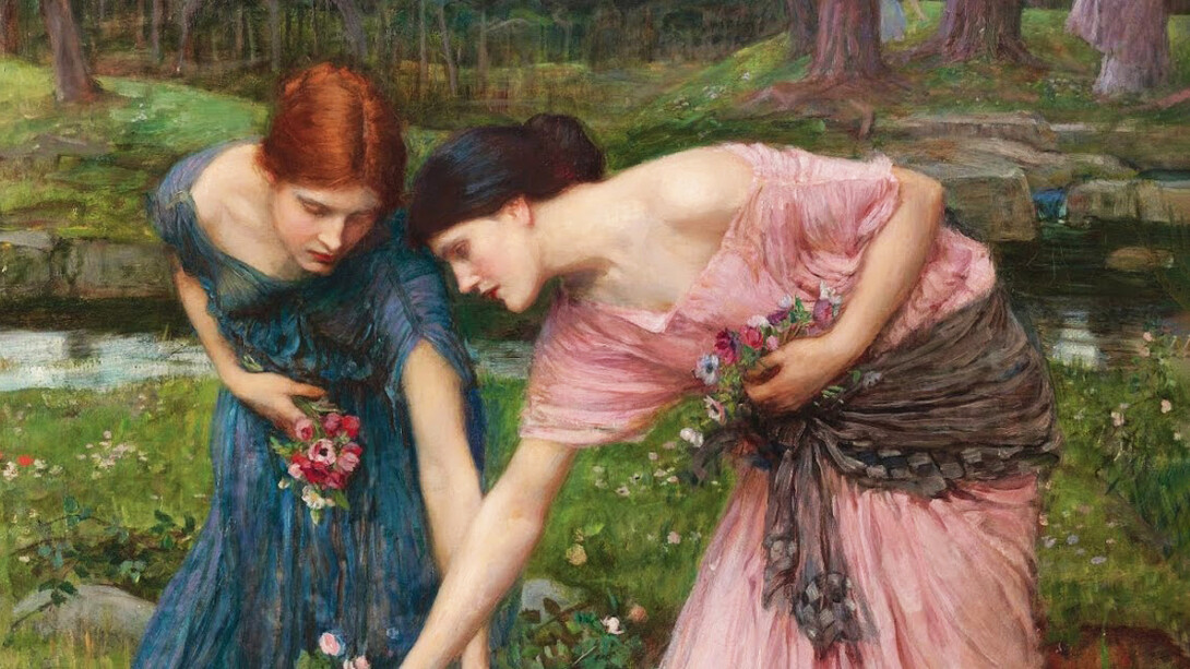 'Gather Ye Rosebuds While Ye May' de John William Waterhouse