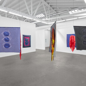 Installation view, Liz Collins, Cosmologies, 2023. Courtesy of Luis De Jesus Gallery